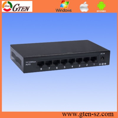 8 Port 10/100Mbps Ethernet PoE Switch 24v